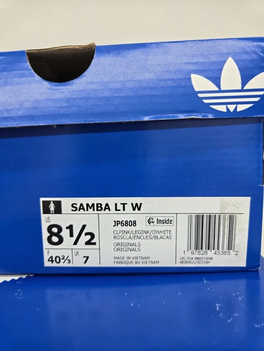 adidas Women's Samba LT Clear Pink Legend Ink JP6808 Shoes Size 8.5